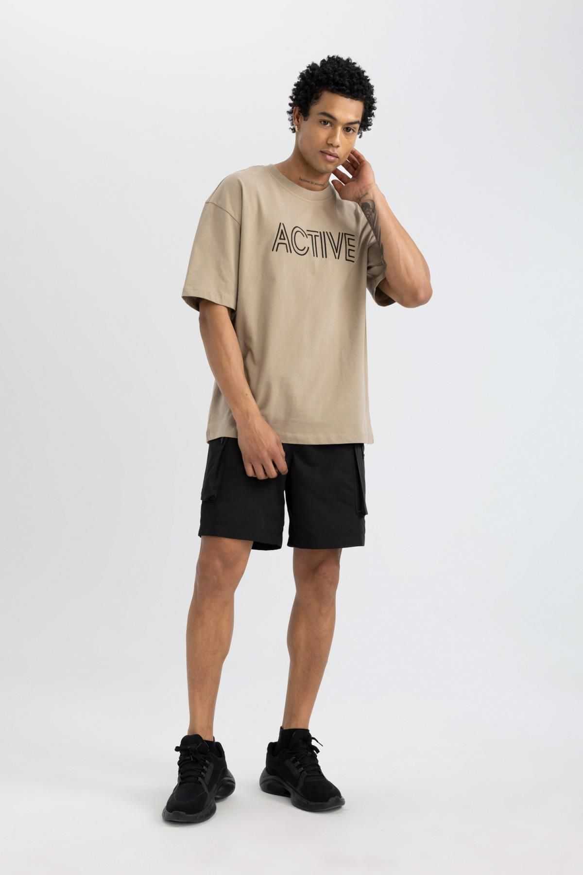 شورت بافته شده DeFactoFit Oversize Fit