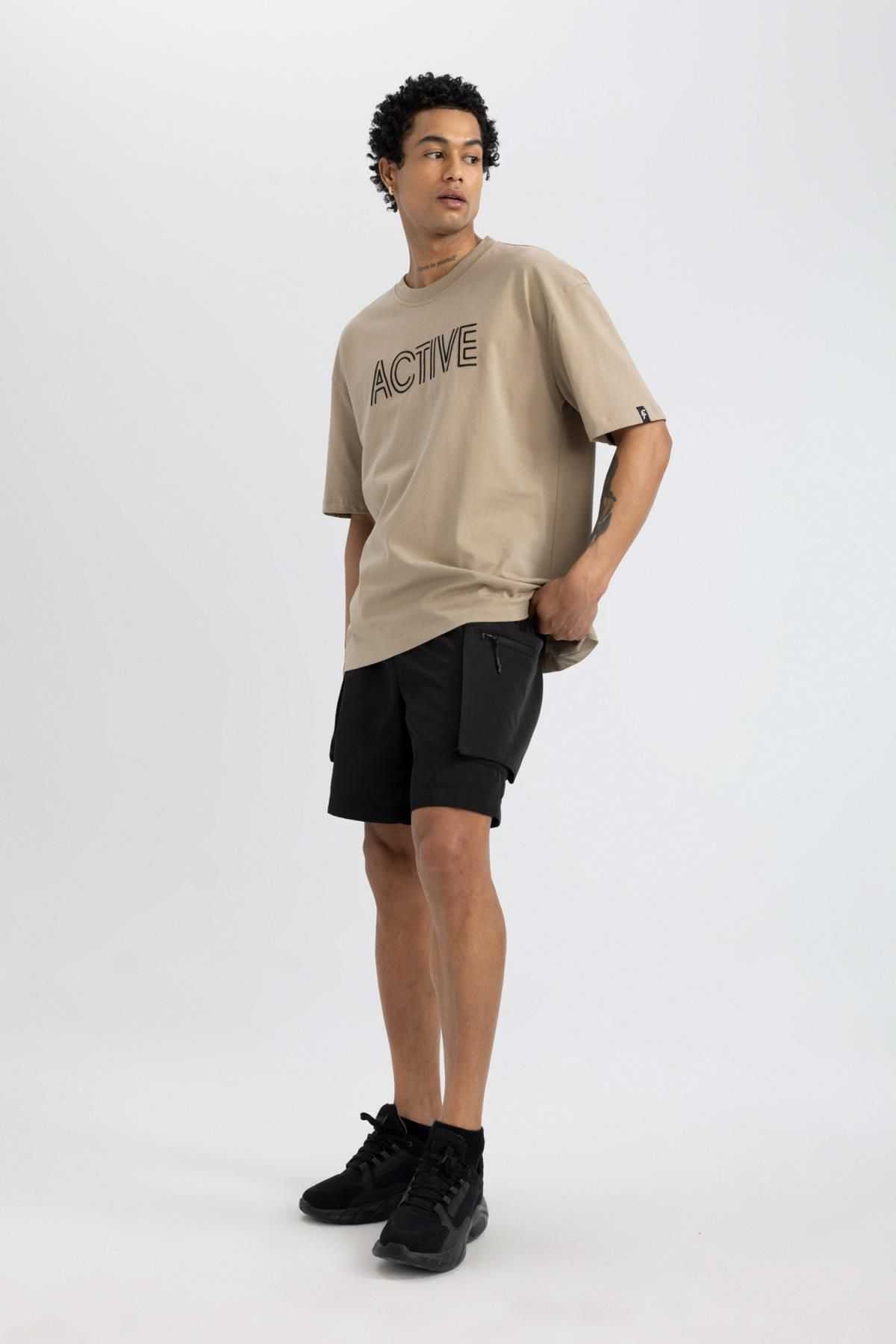 شورت بافته شده DeFactoFit Oversize Fit