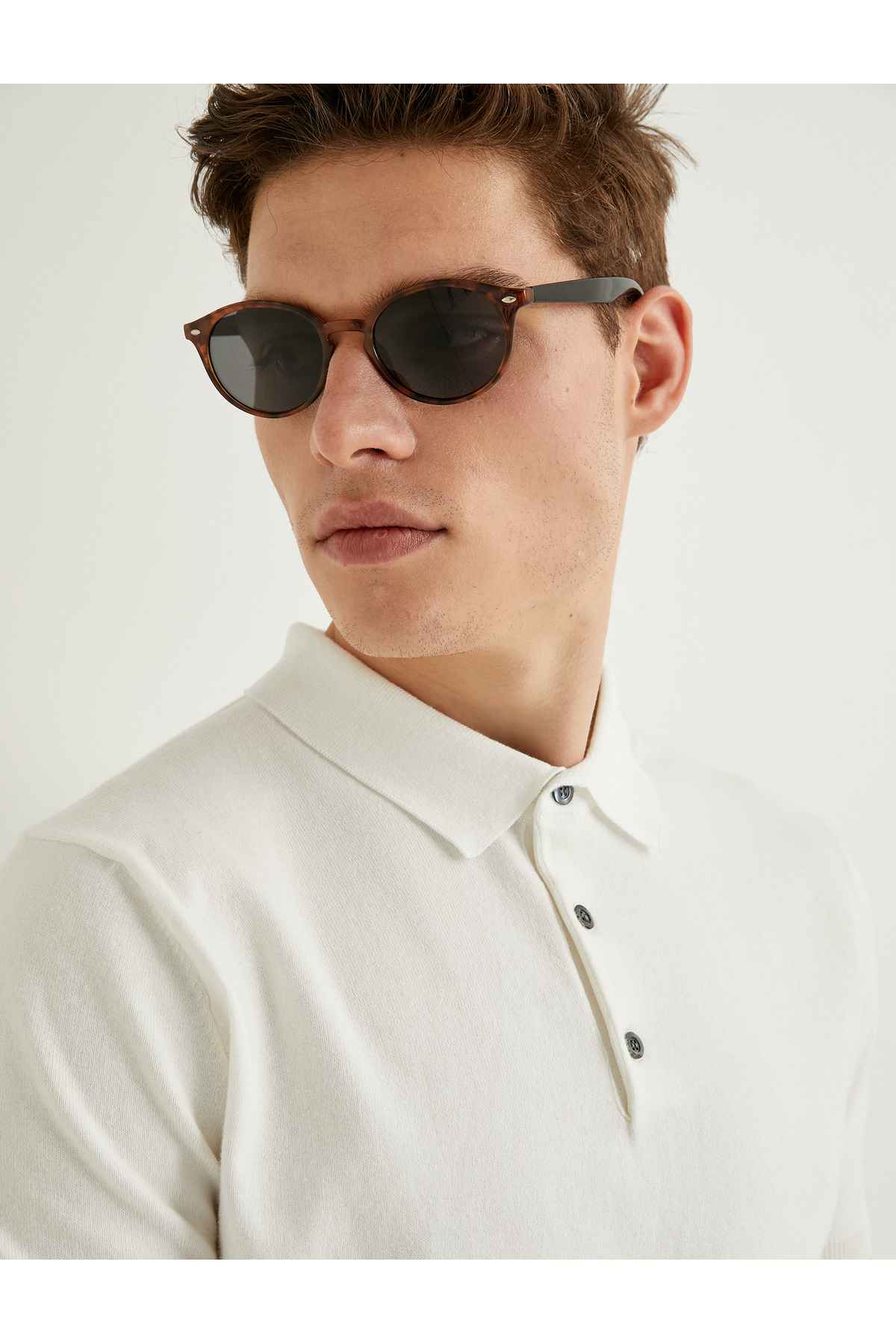 ژاکت بافتنی یقه پولو ژاکت آستین کوتاه