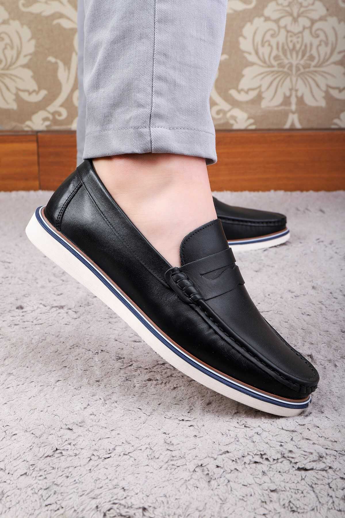 کفش راحتی مردانه چرم اصل ویتوریا کفش لوفر