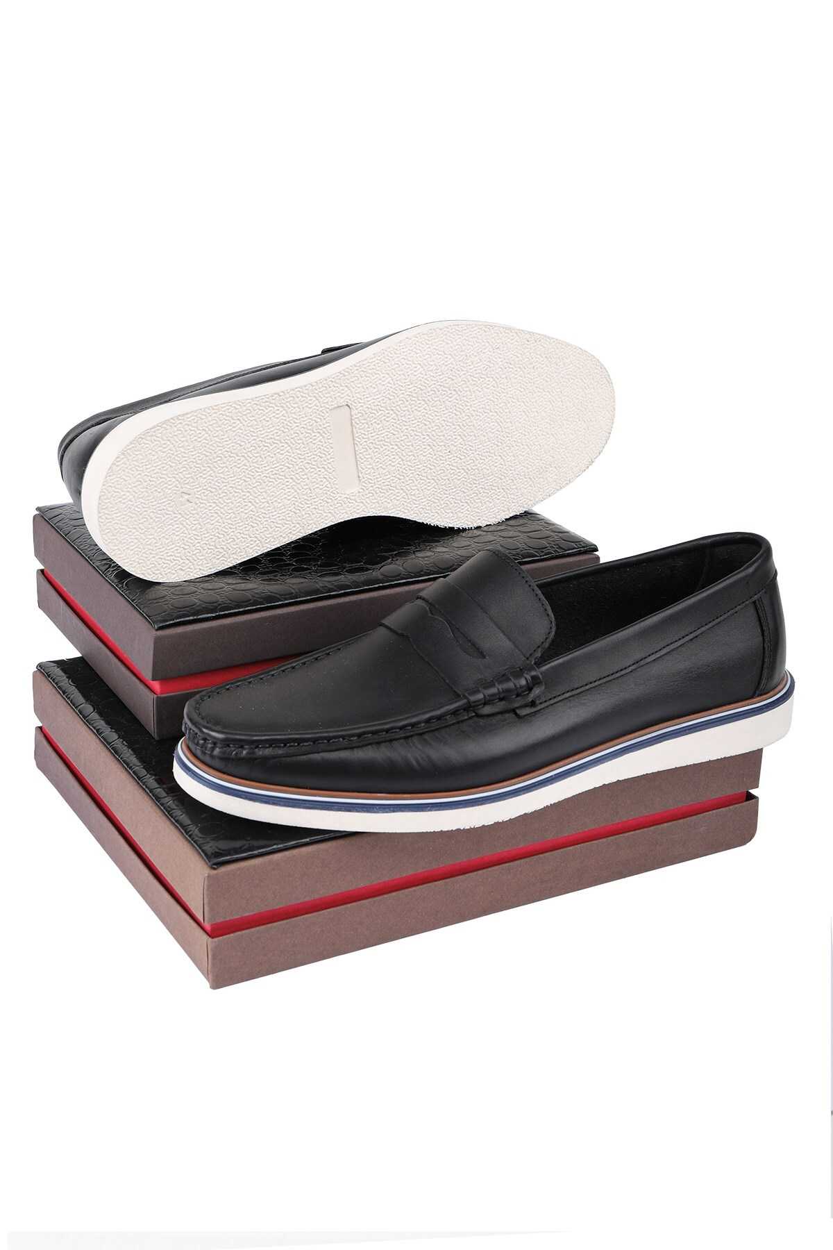 کفش راحتی مردانه چرم اصل ویتوریا کفش لوفر