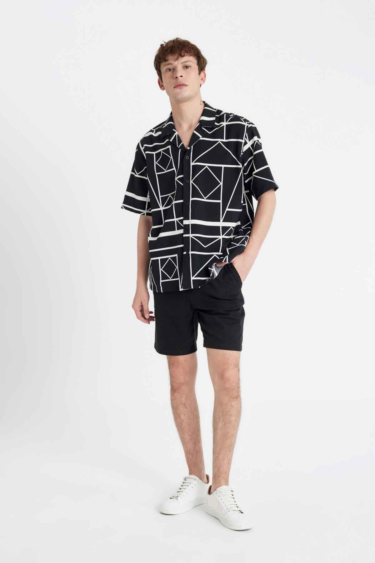 شلوارک برمودای نخی Relax Fit