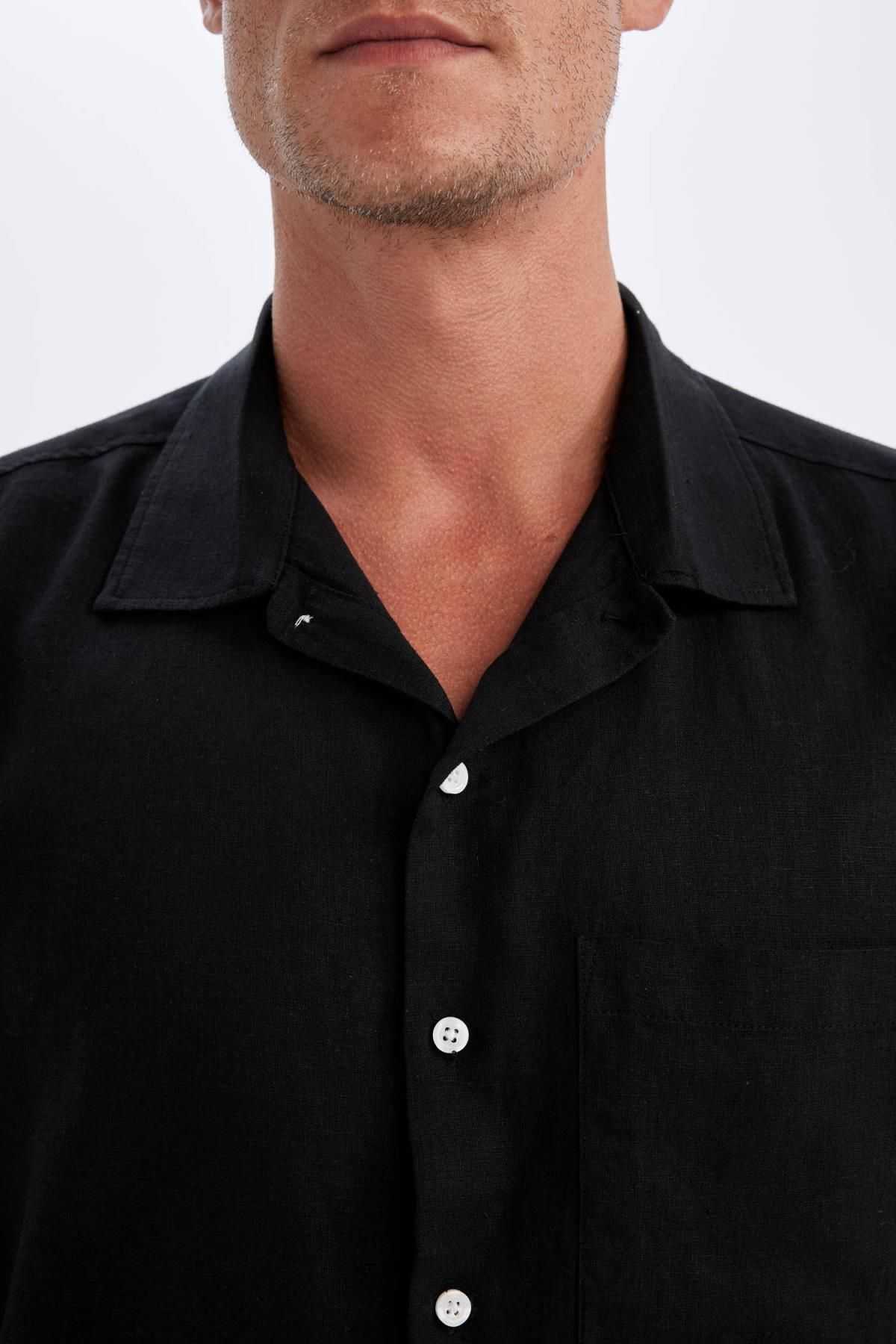 پیراهن آستین کوتاه یقه پولو ریلکس فیت