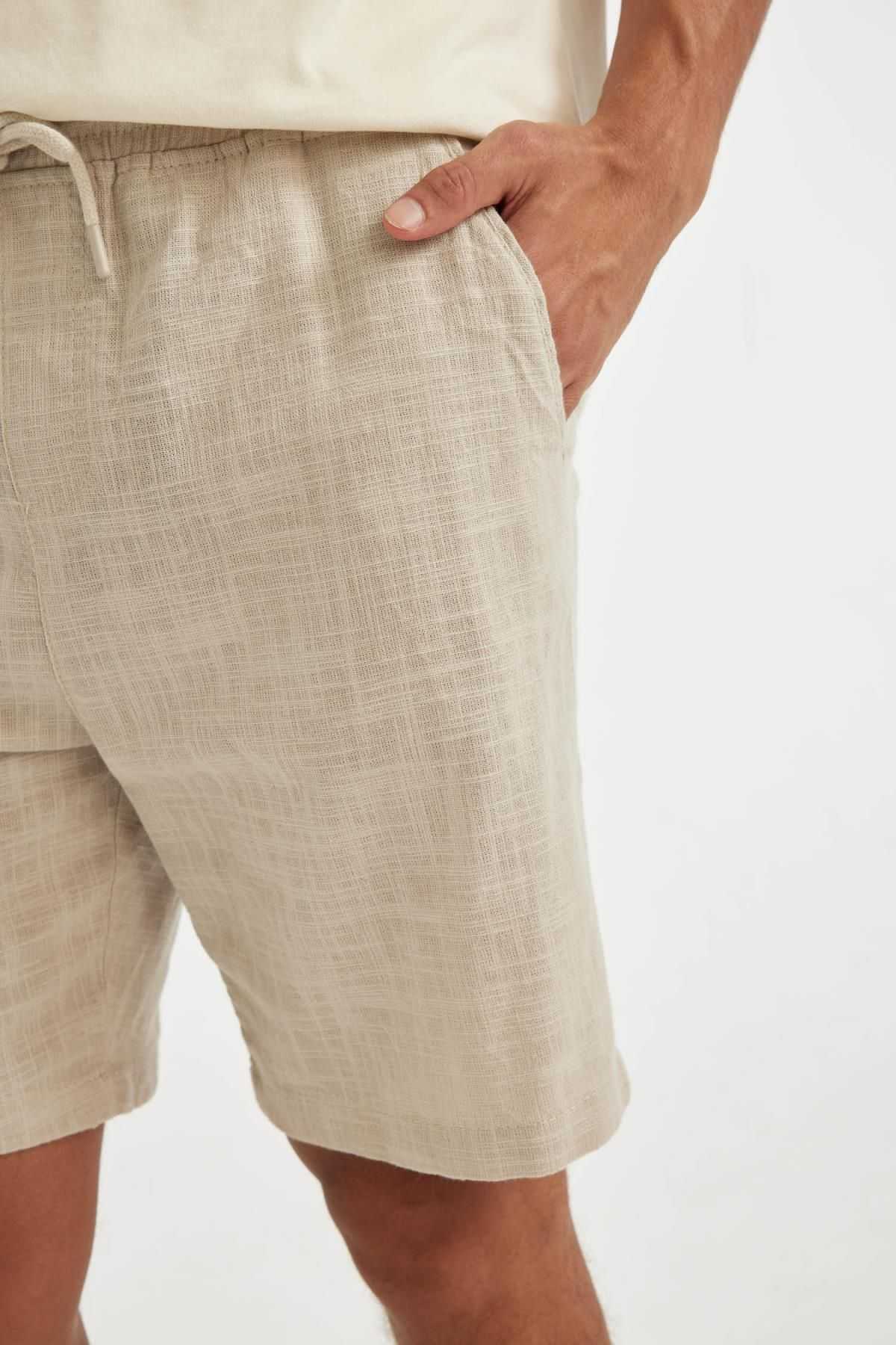 شلوارک برمودای نخی Relax Fit