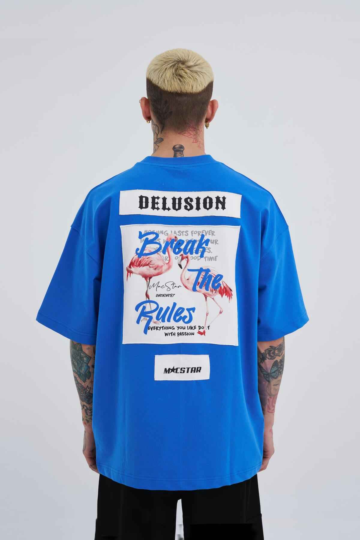 تیشرت اکرو سایز چاپ شده مردانه Break The Rules