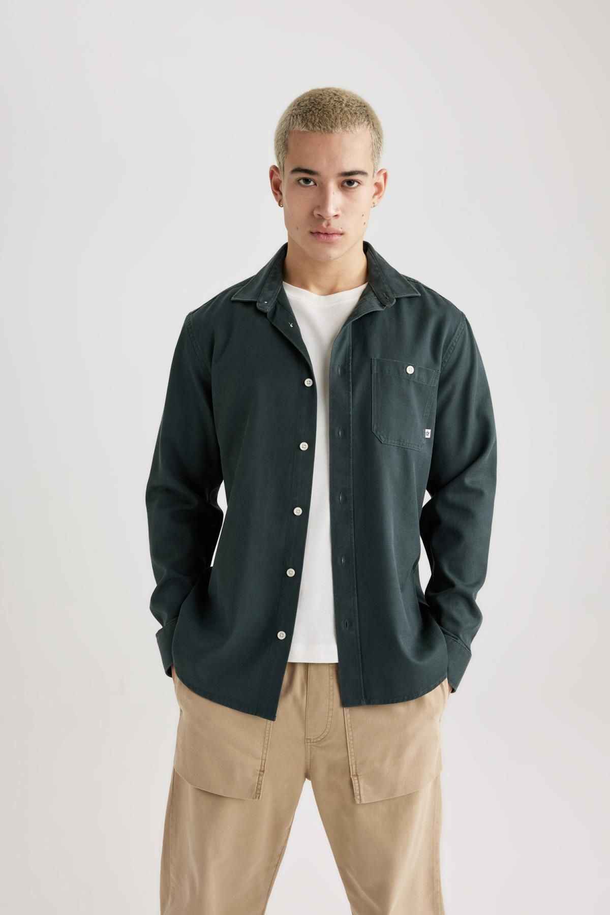 پیراهن آستین بلند منظم