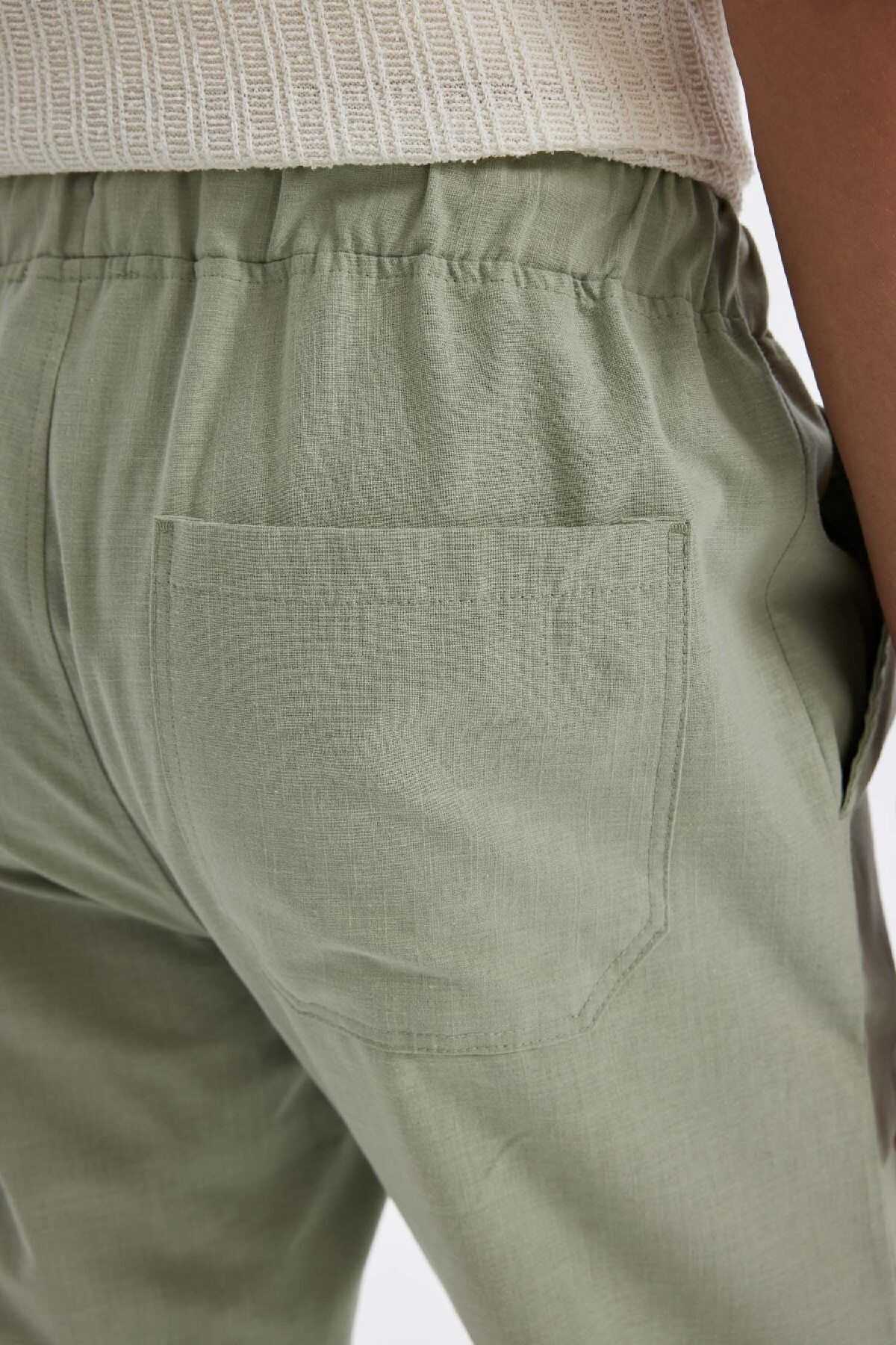 شلوار نخی لاغر جوگر