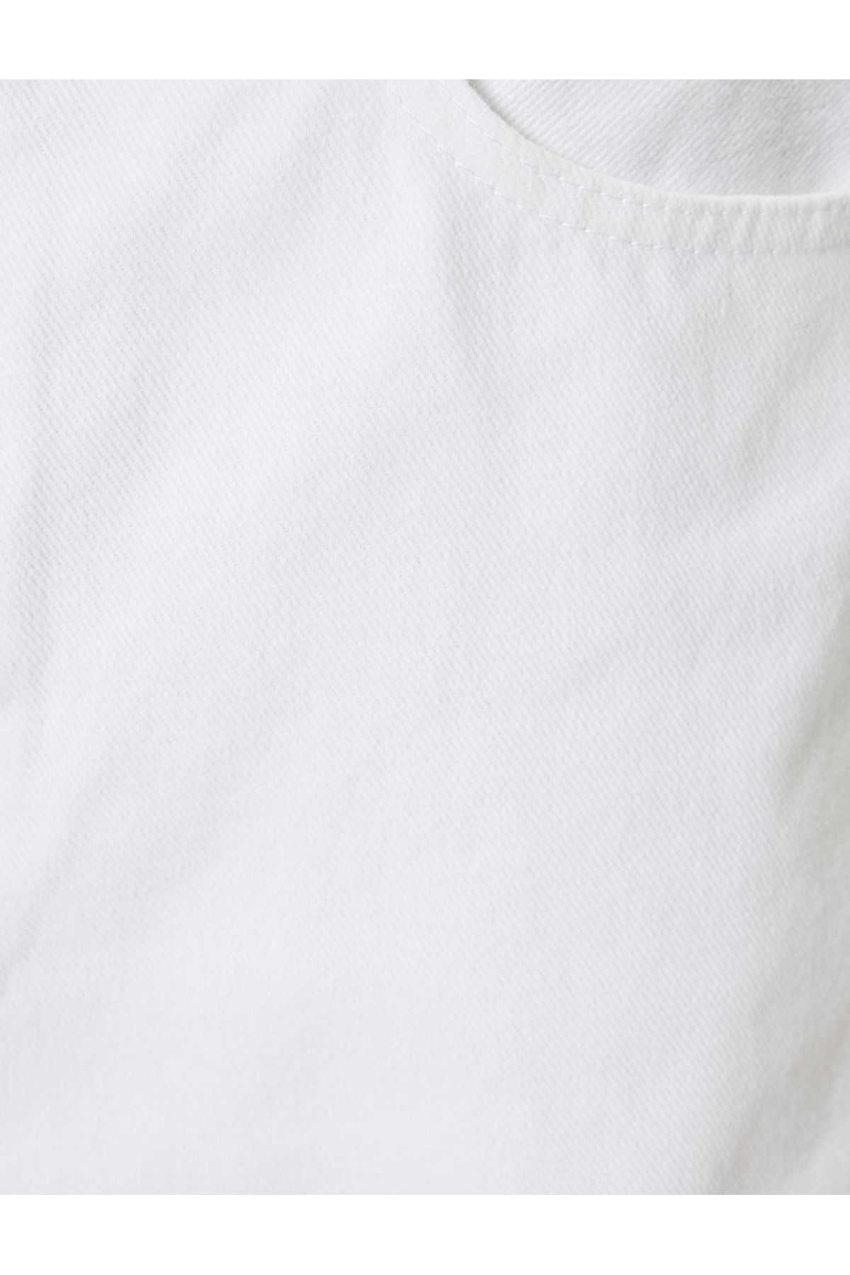 شلوارک جین سایز بزرگ برمودا با جزئیات پنبه ای