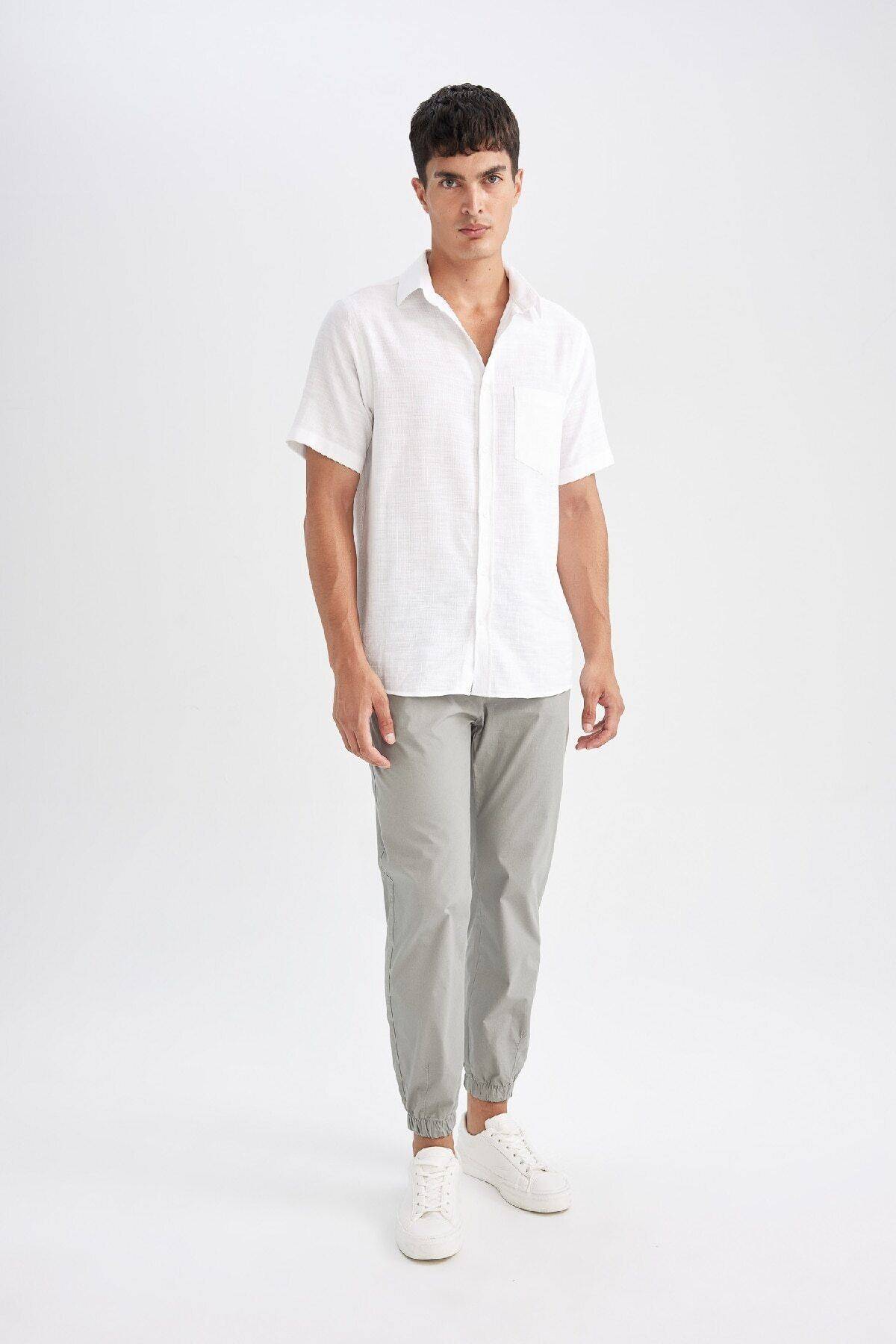 شلوار نخی الاستیک Leg Jogger D7782ax24au