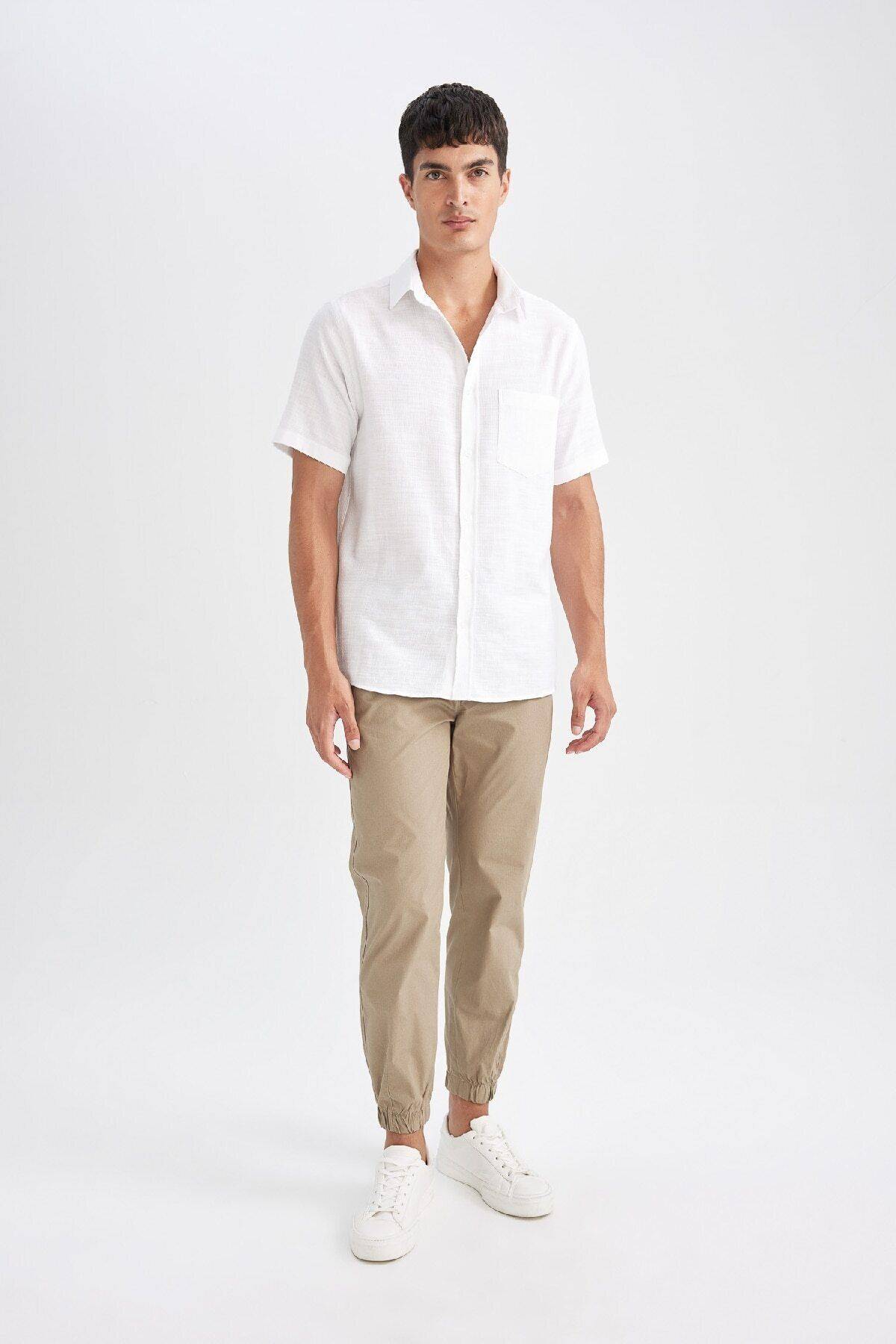 شلوار نخی الاستیک Leg Jogger D7782ax24au