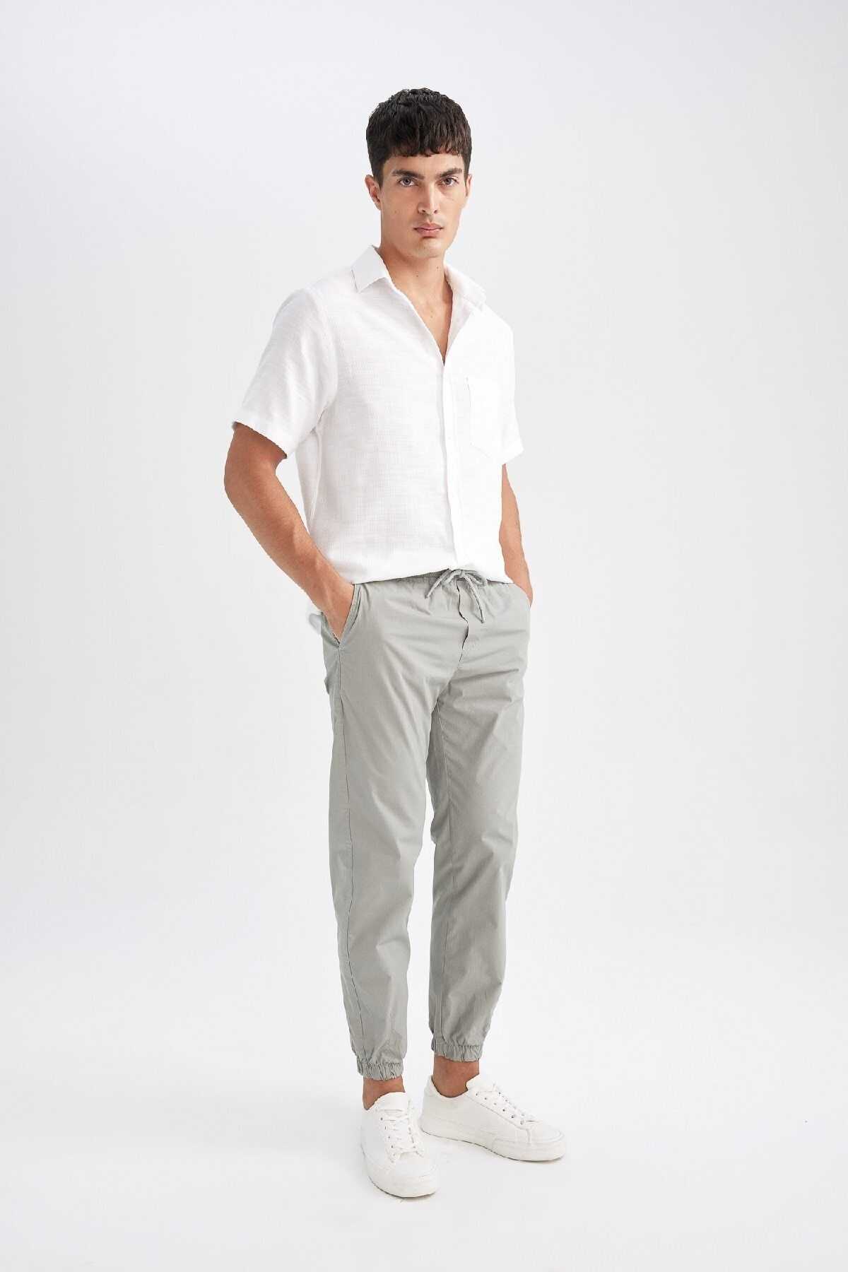 شلوار نخی الاستیک Leg Jogger D7782ax24au