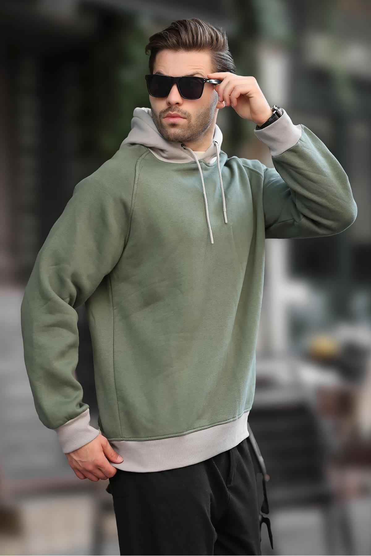 سویشرت بلوک دار با رنگ مشکی