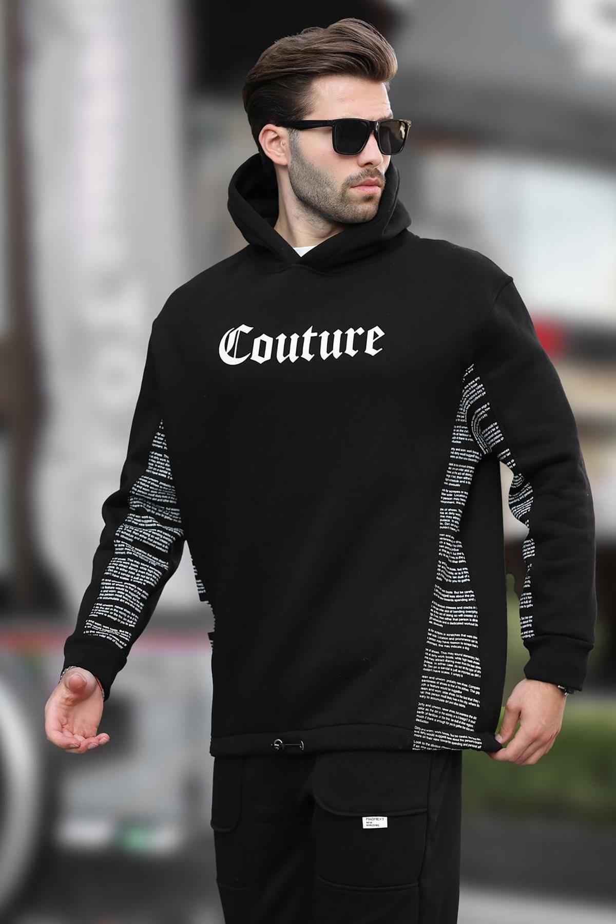 سویشرت مردانه طرح دار خاکستری رنگ شده