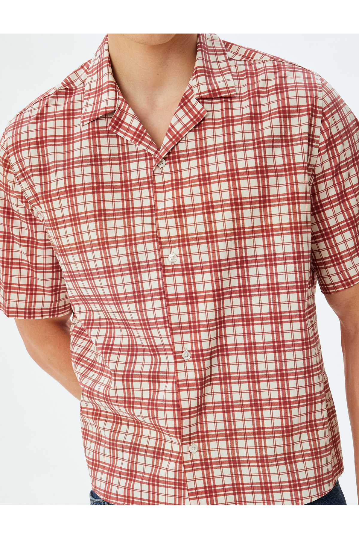 پیراهن آستین کوتاه باکسی نخی