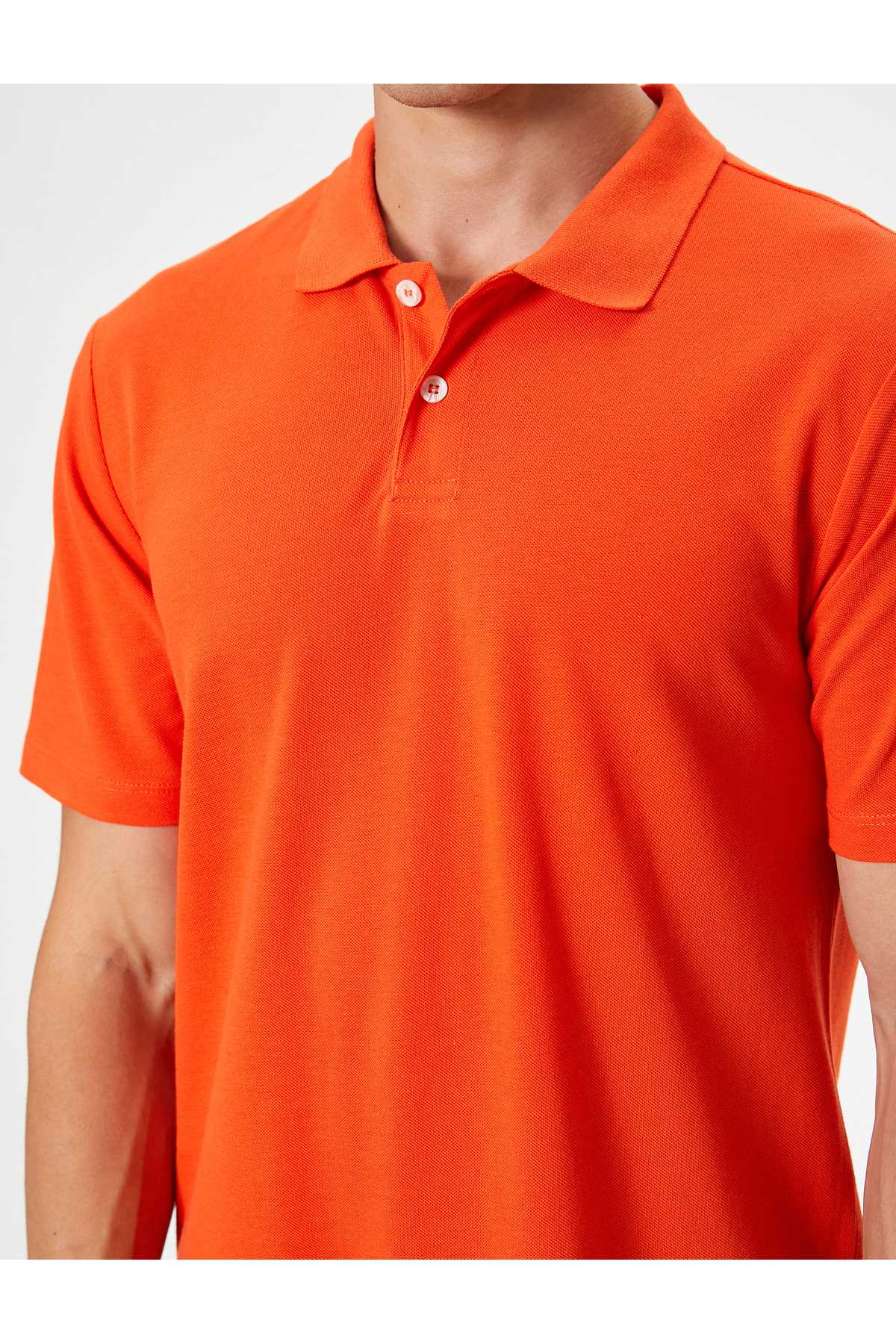 تیشرت اسلیم فیت یقه پولو آستین کوتاه نخی