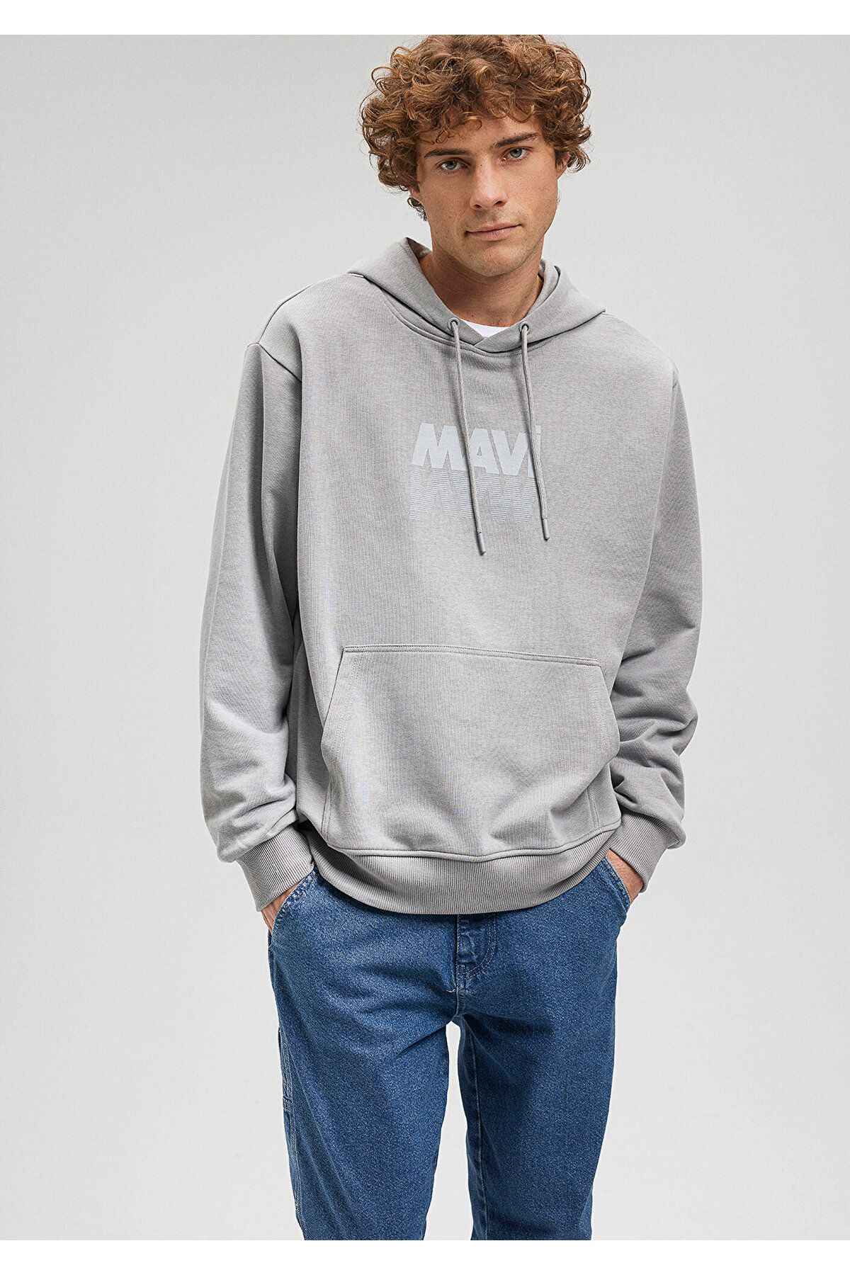 سویشرت خاکستری با لوگو -70098