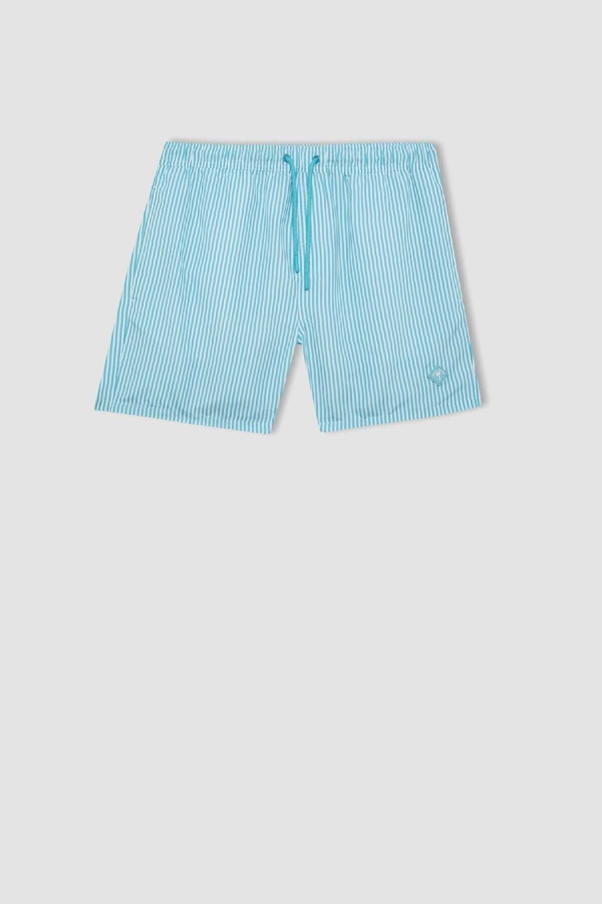 شورت شنا کوتاه با خط راه راه U0024az24hs