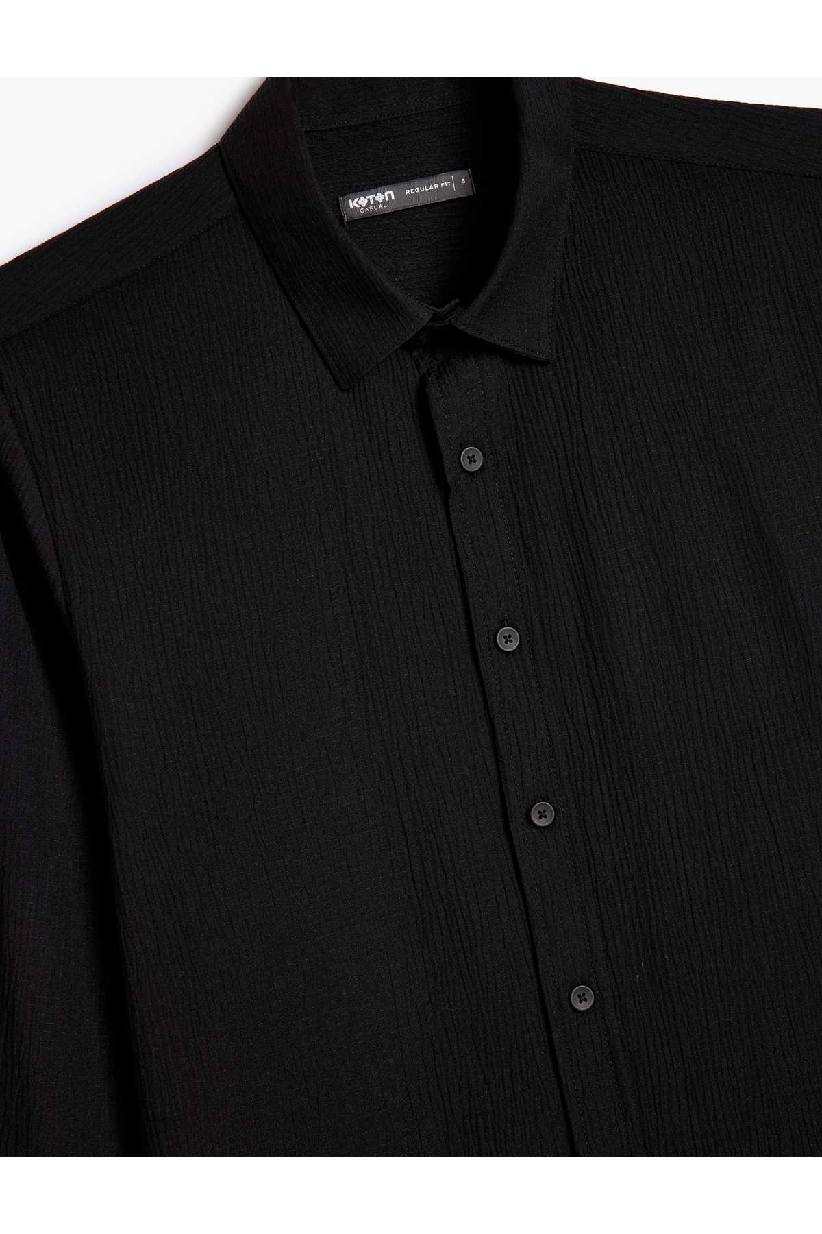 پیراهن آستین بلند با بافت نخی