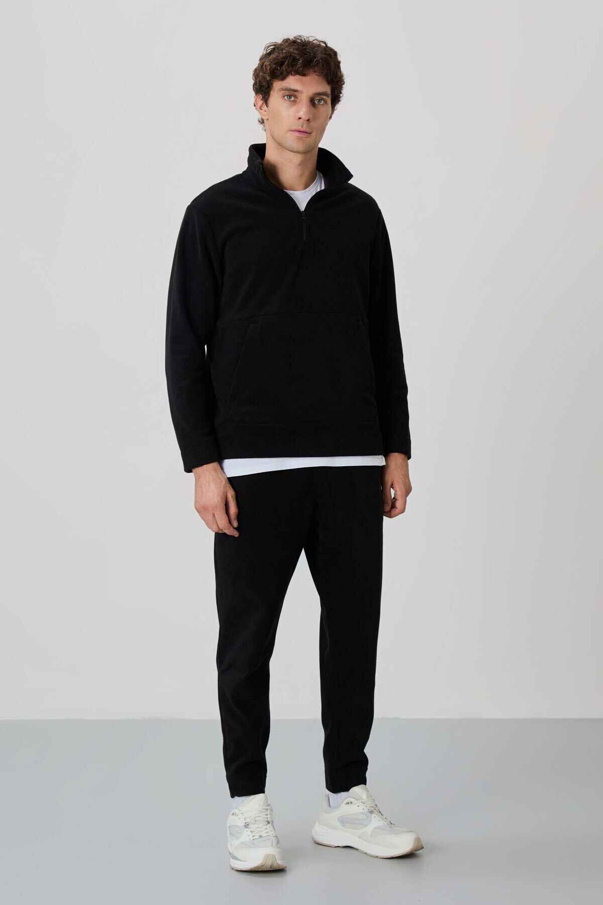 لباس ورزشی مردانه Carol Black Fleece - 85226