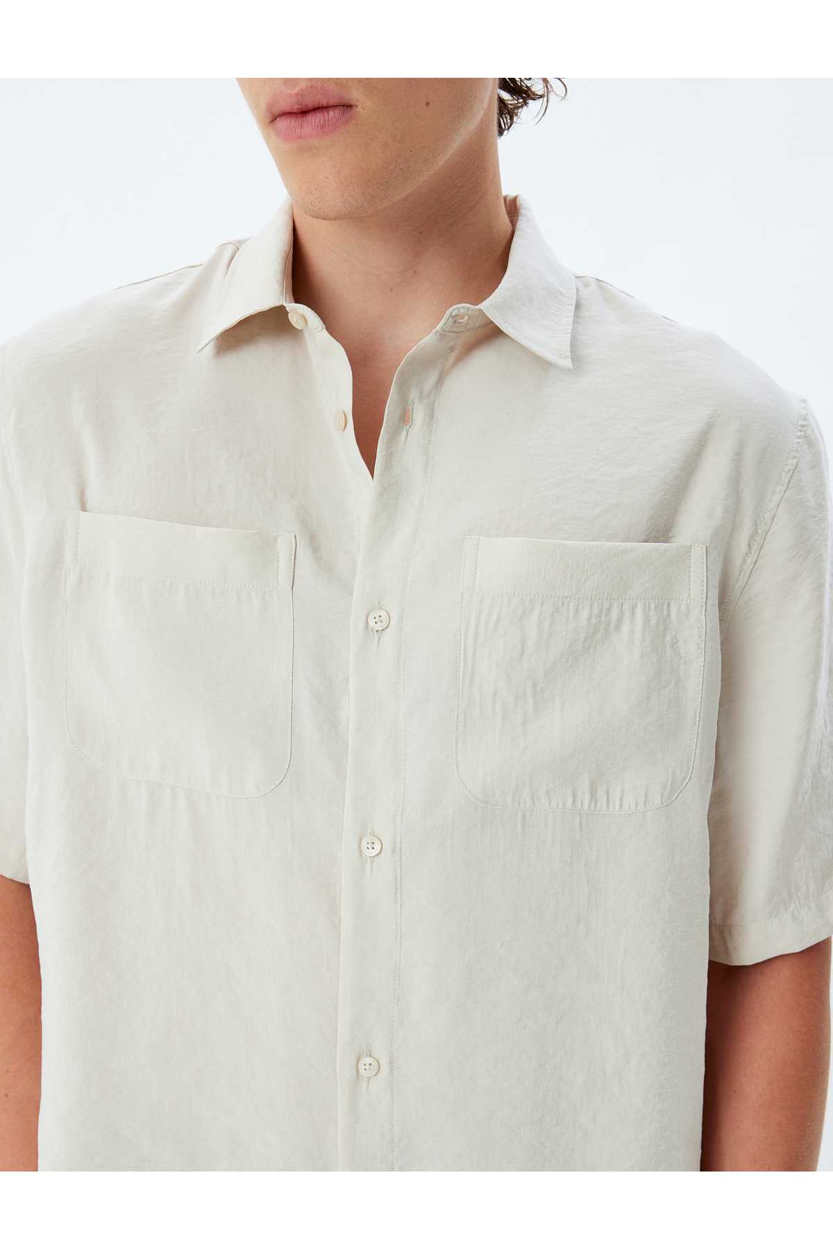 پیراهن پایه آستین کوتاه جیبی