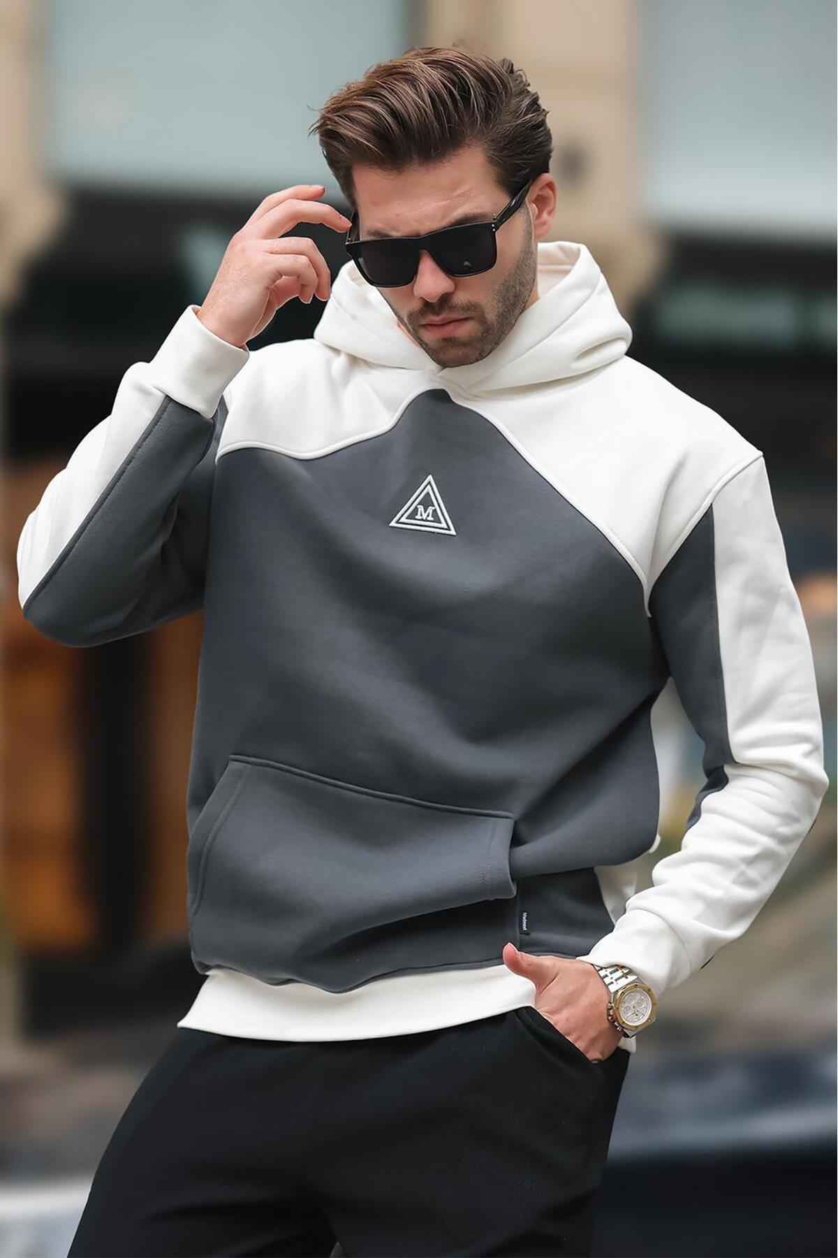 سویشرت گلدوزی شده مشکی با جزئیات جیب