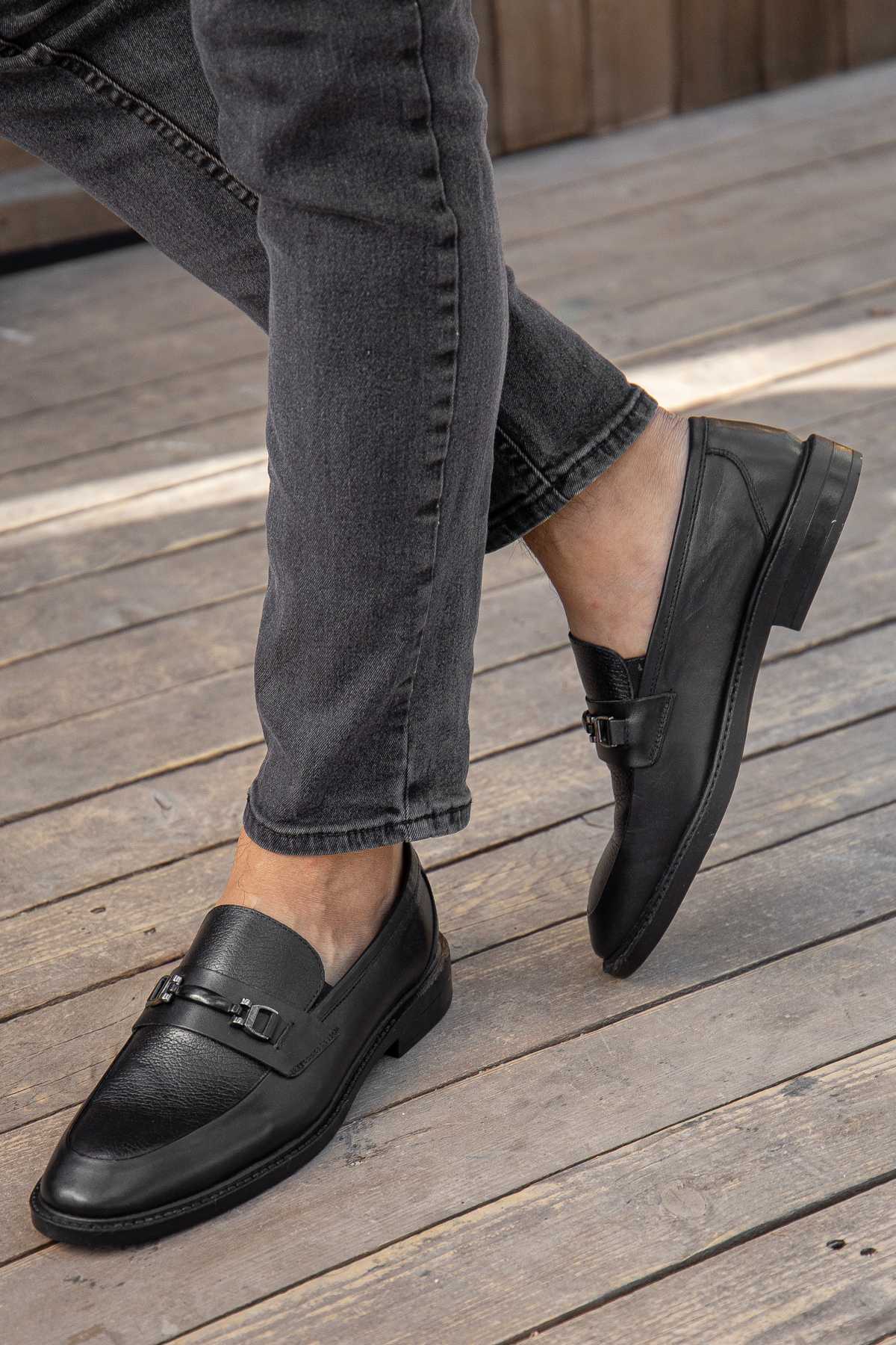 کفش کلاسیک مردانه چرم طبیعی ارتوپدی روزانه D0699