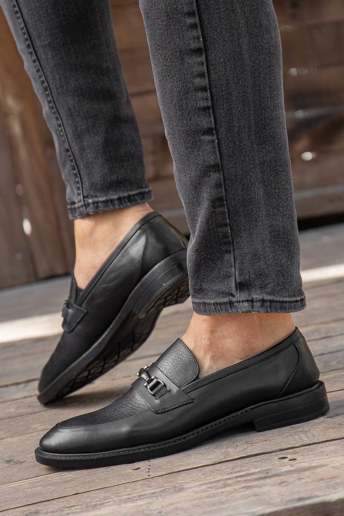 کفش کلاسیک مردانه چرم طبیعی ارتوپدی روزانه D0699