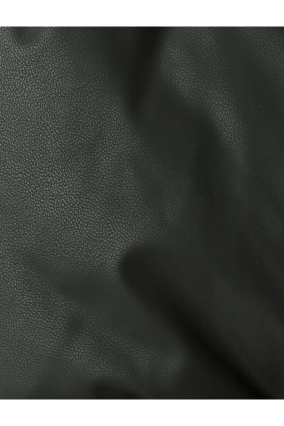 مانتو پف دار چرم مصنوعی کلاهدار باریک