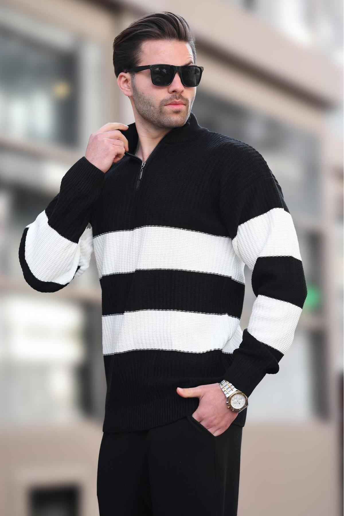 ژاکت مردانه یقه زیپ خاکستری