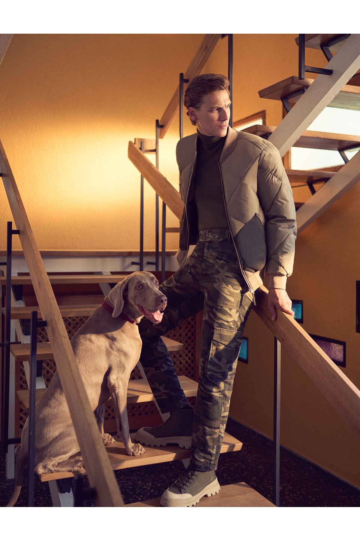 شلوار استتاری دکمه دار با جزئیات جیب