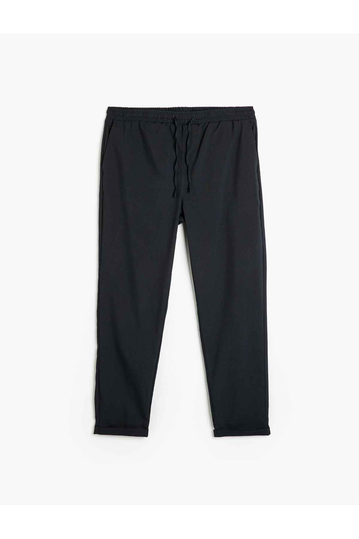 کمر مخلوط ویسکوز شلوار جیب چید