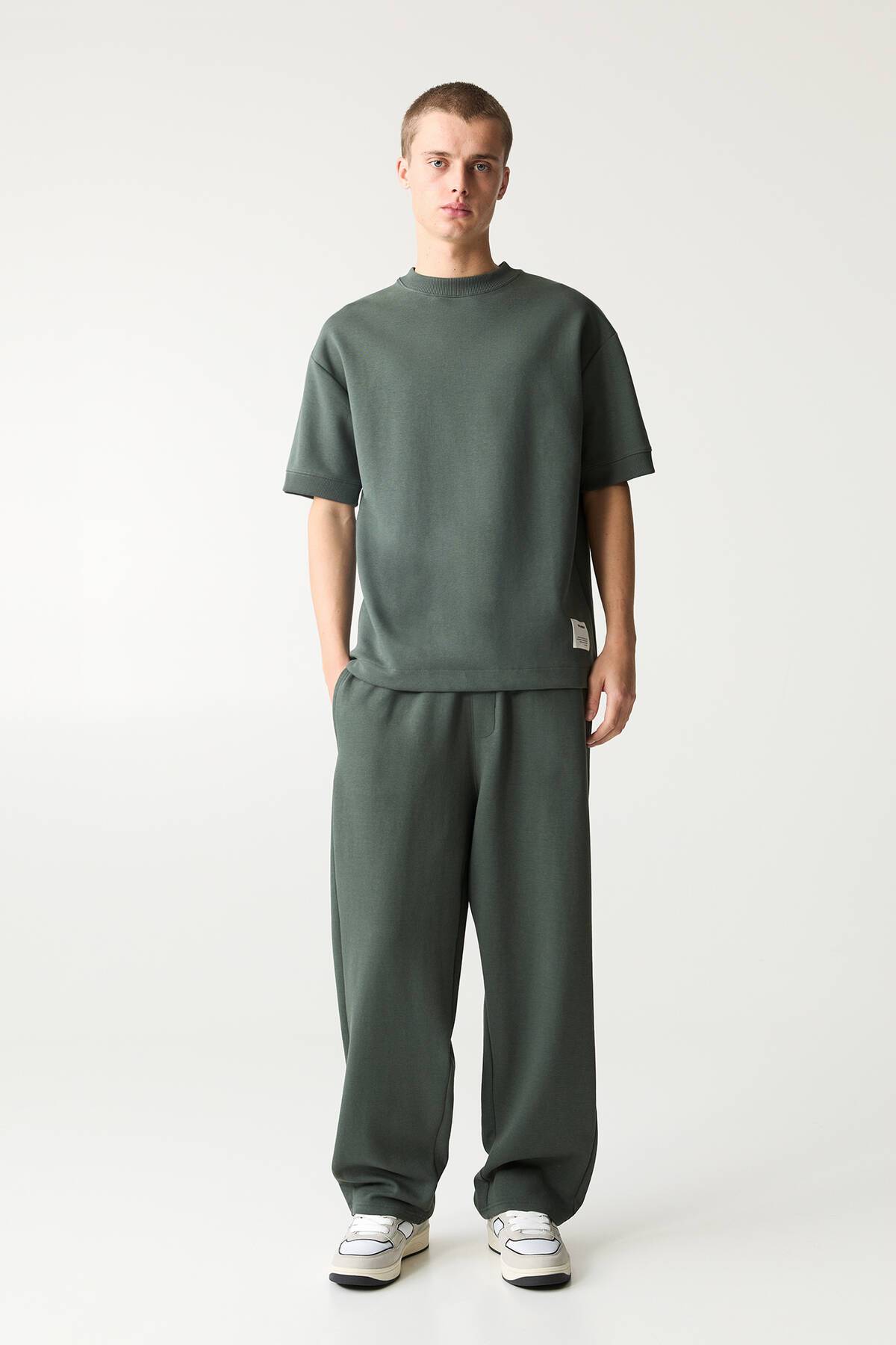 شلوار گرمکن پارچه ای اینترلاک