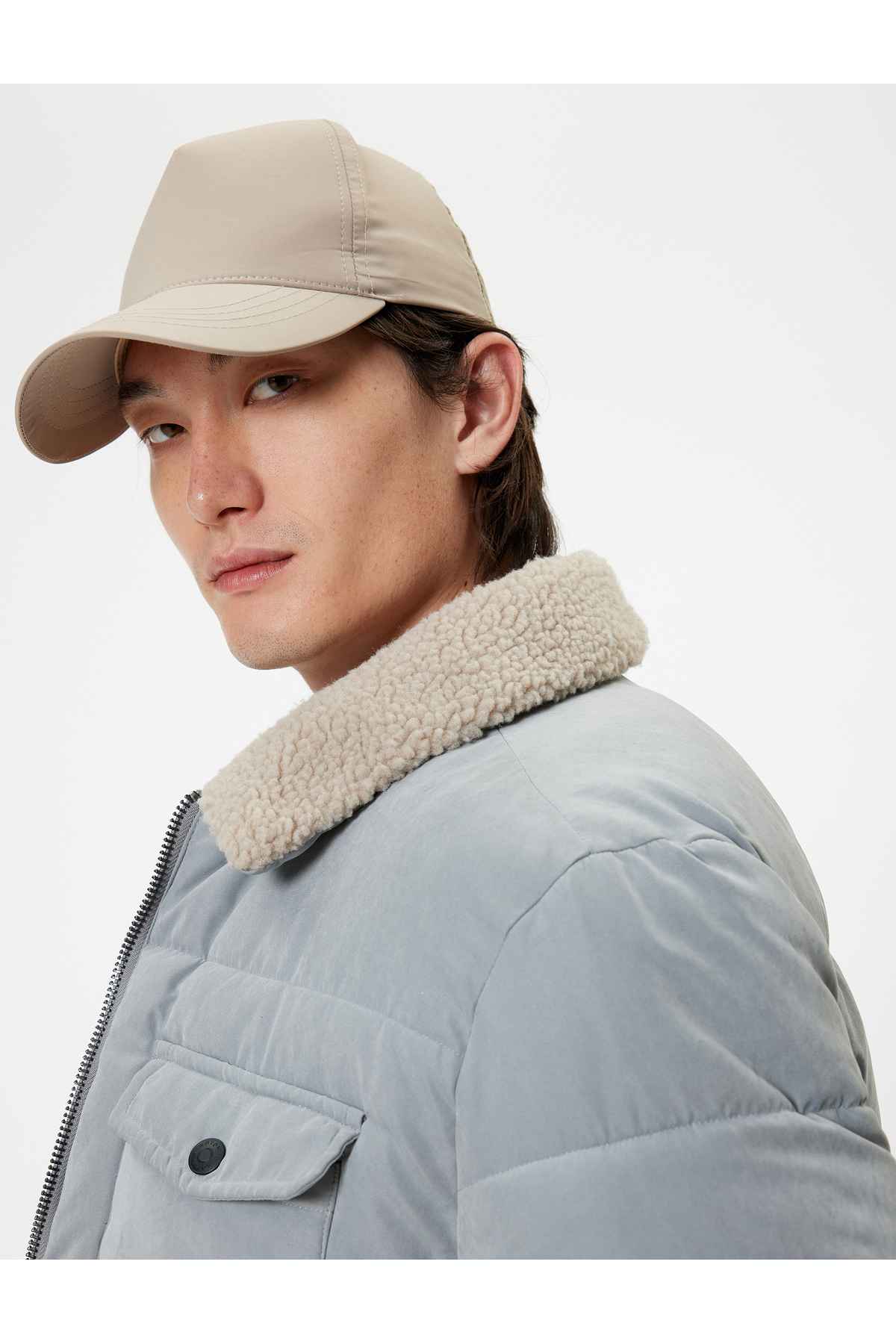 یقه مخمل خواب دار کتانی بادی با زیپ دقیق