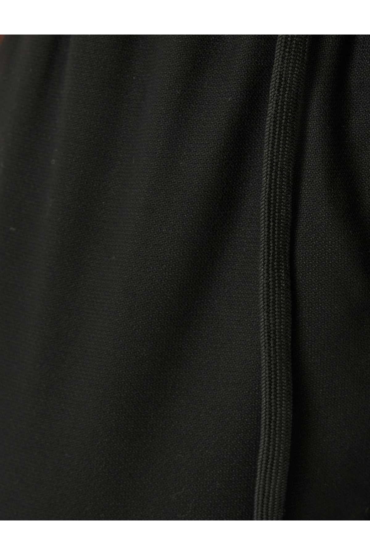 شلوار ترکیبی ویسکوز باریک با جزئیات جیب و کمربند