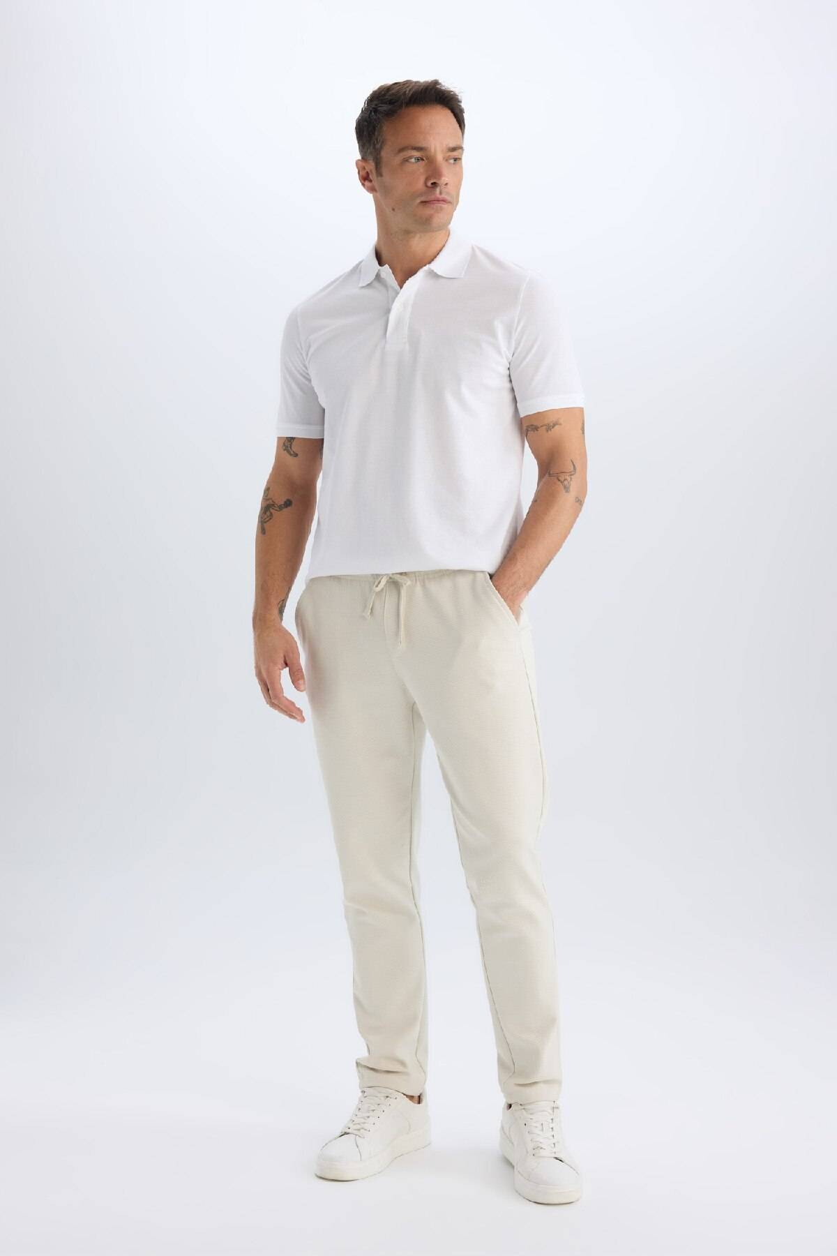 شلوار جوگر پایه بند کمر راست جیب راست C6022ax25sp