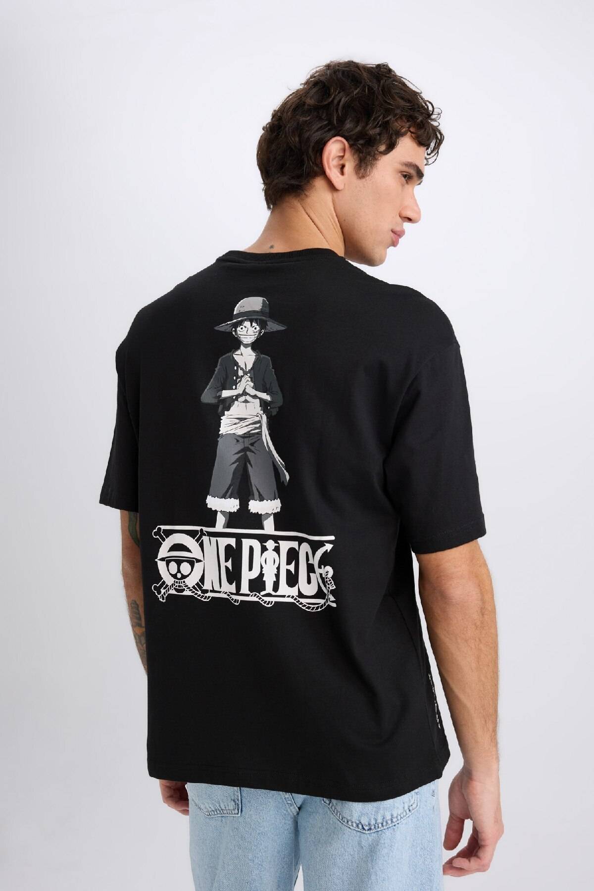 تیشرت آستین کوتاه یقه باکسی وان تکه