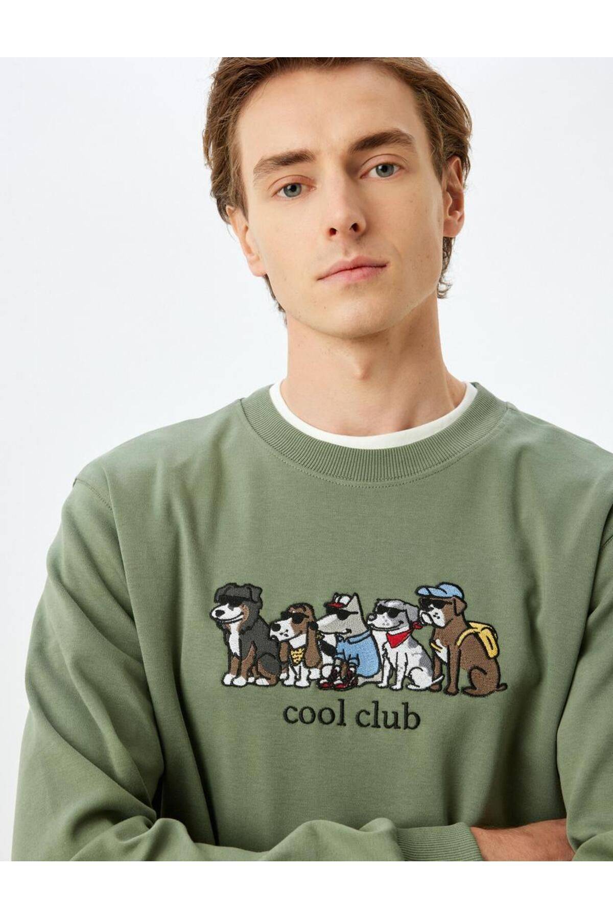 سویشرت یقه دوزی نخی