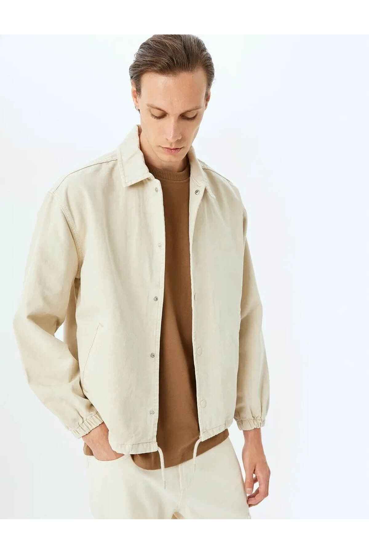 ژاکت شلوار جین پنبه ای دقیق Cotta با دکمه ضربه محکم و ناگهانی