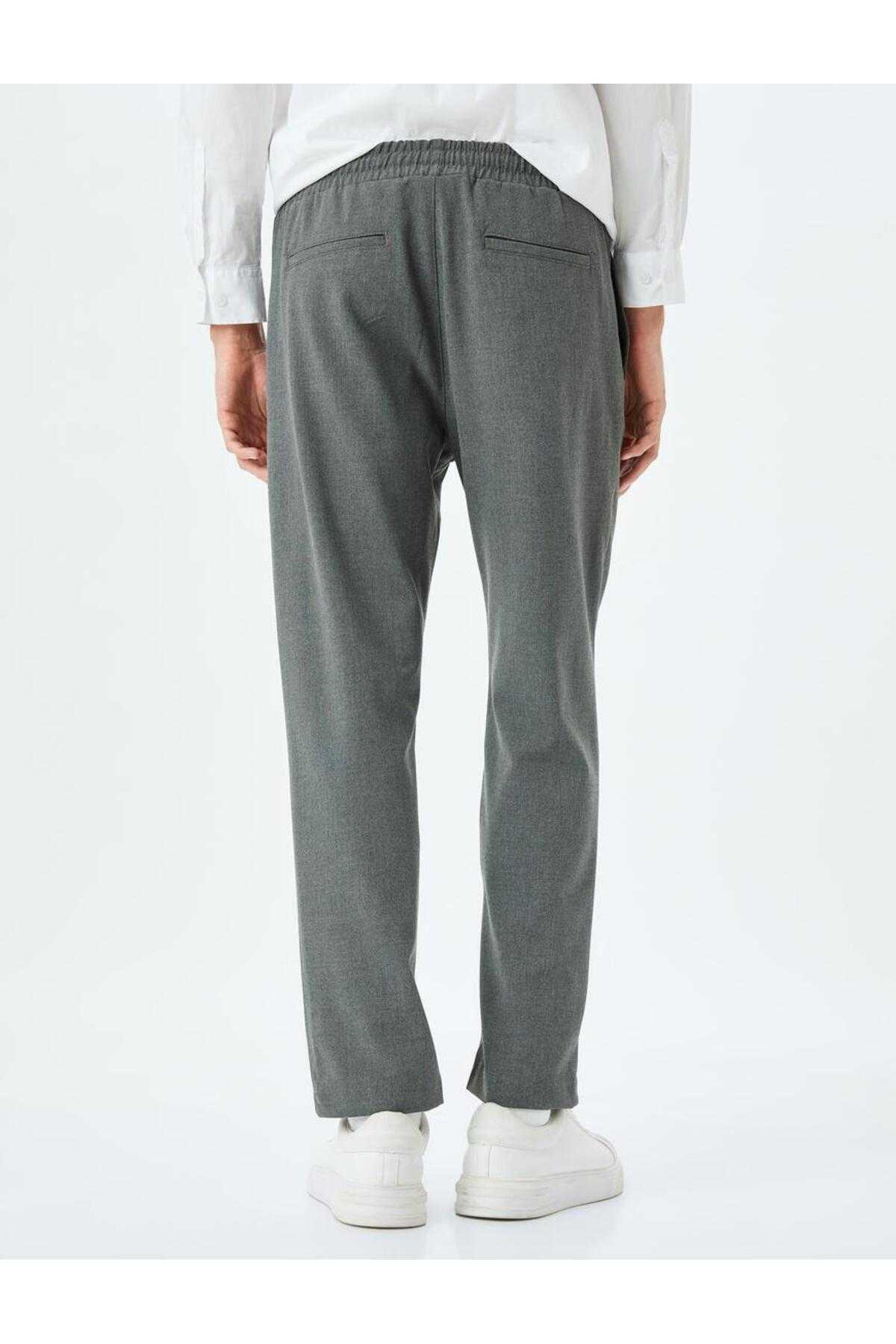 جیب دقیق ویسکوز مخلوط کمر مخلوط شلوار