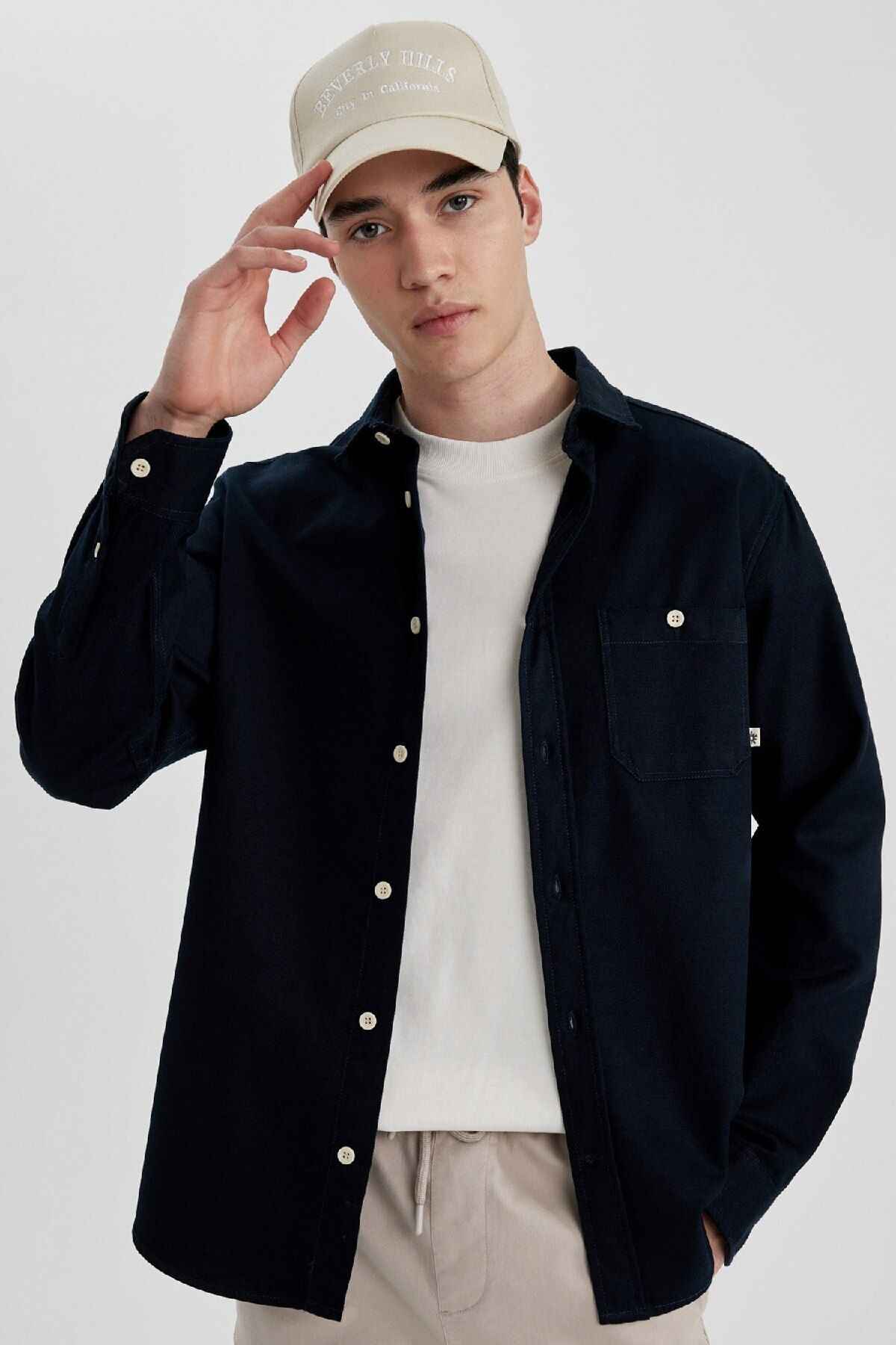 پیراهن آستین بلند منظم