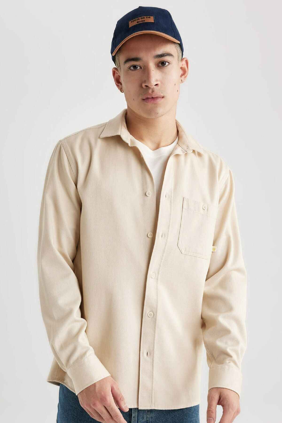 پیراهن آستین بلند منظم