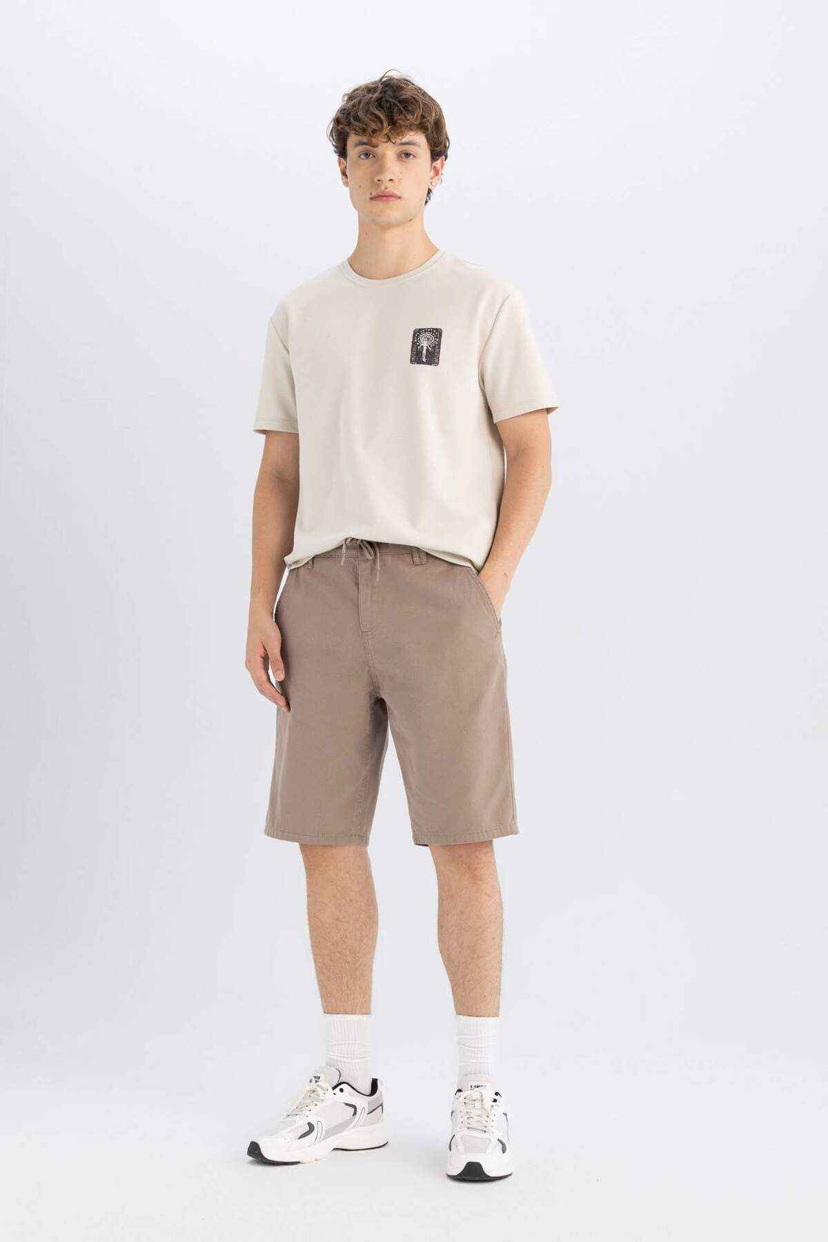 گاباردین برمودای پای راست منظم فیت