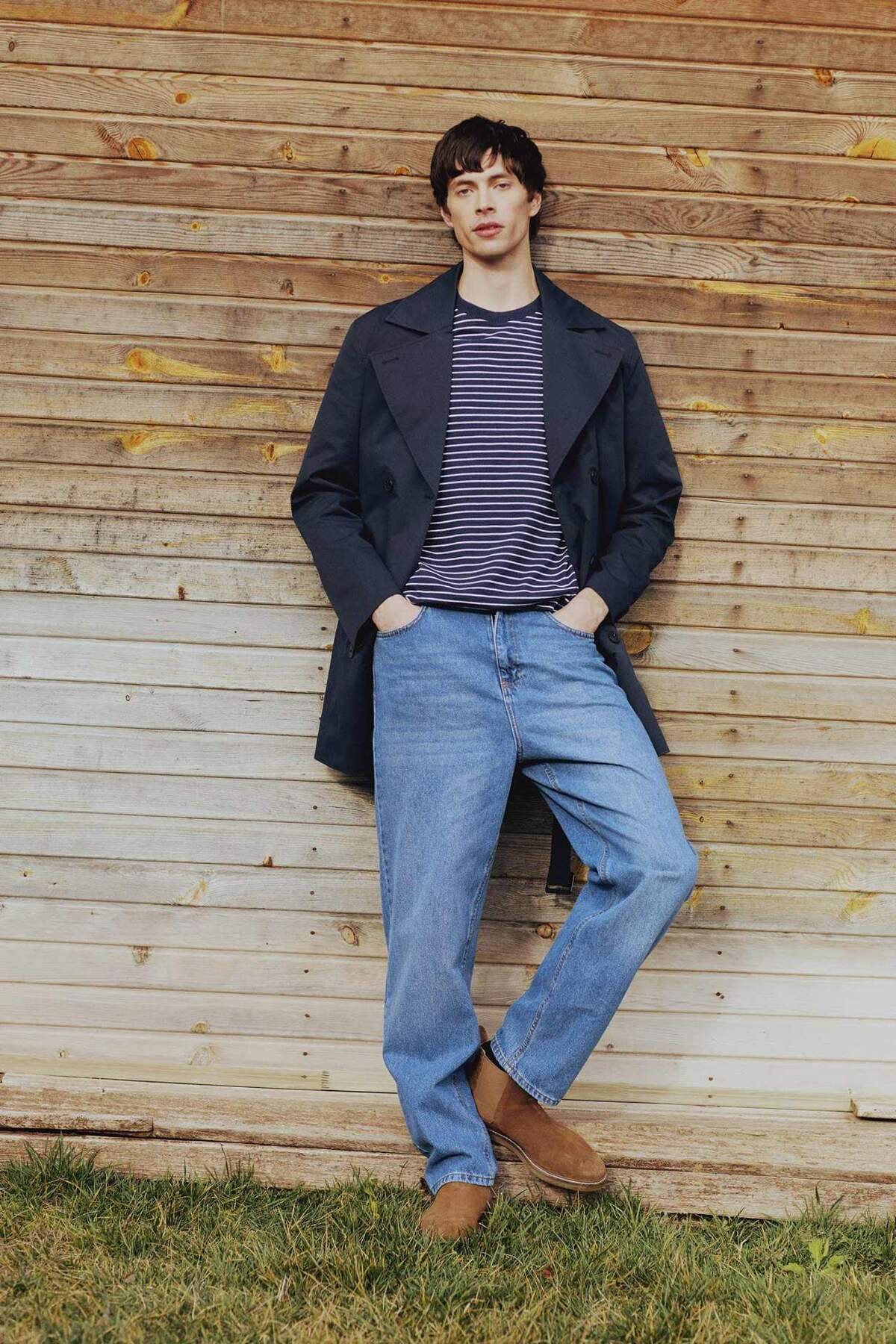 شلوار جین گشاد با طرح کمر معمولی