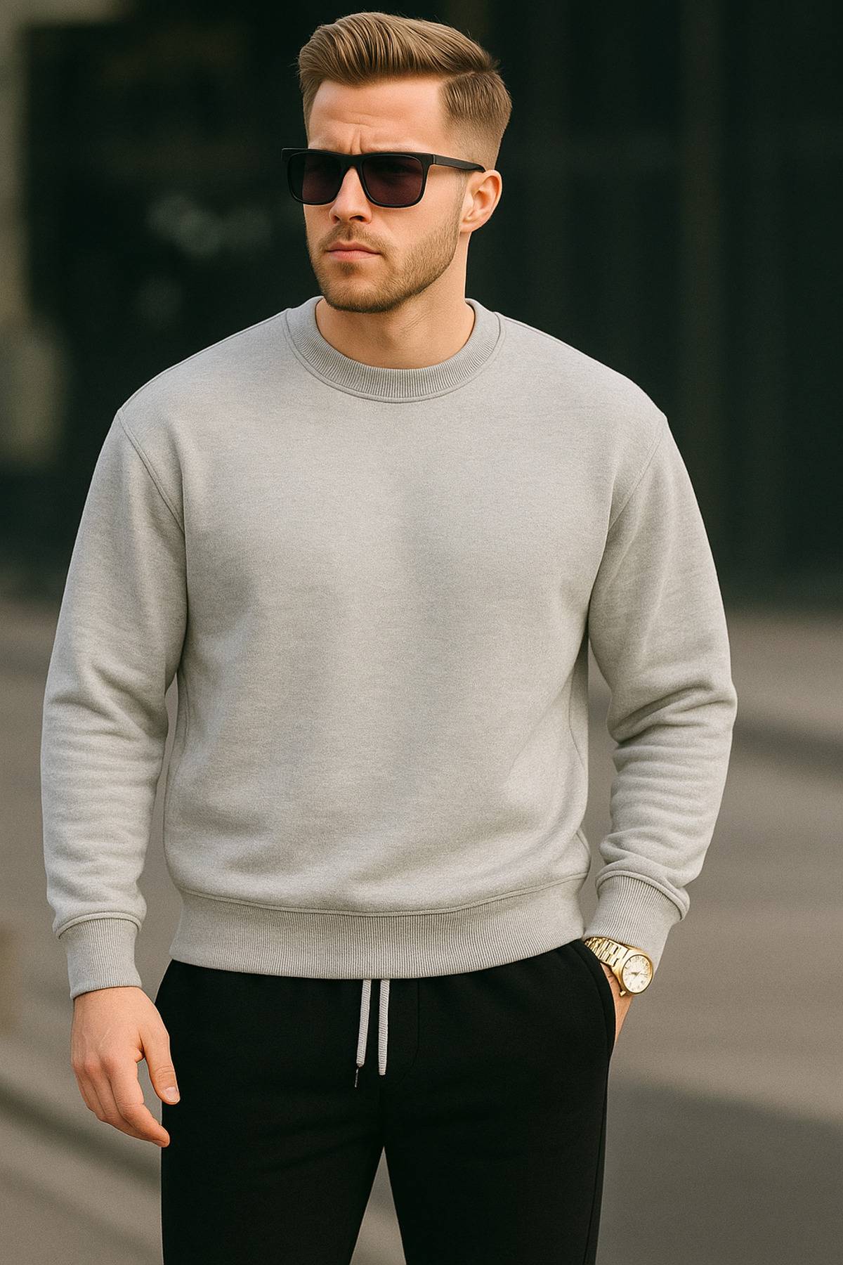 یقه دوچرخه تناسب منظم پیراهن ضخیم پایه تخت