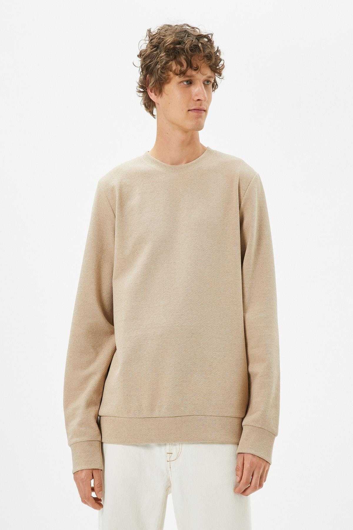 پلیور پایه آستین بلند یقه خدمه بافت